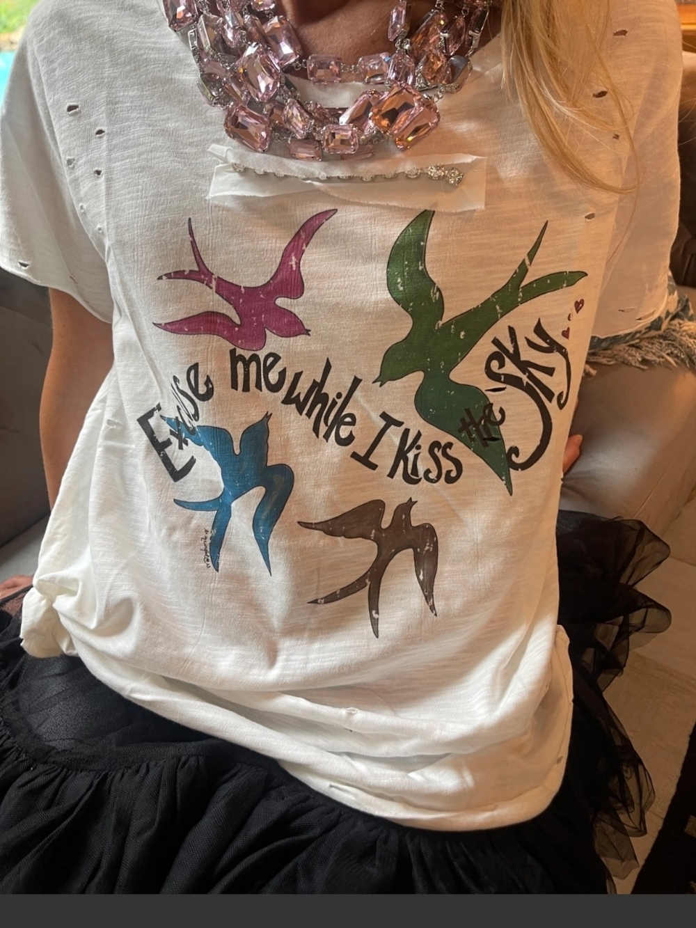 🔥BRAND NEW Excuse Me While I Kiss The Sky Tee, A Rare Bird, Jimmy Hendrix - Picture 4 of 4